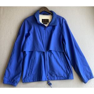 Vintage Eddie Bauer Gore-Tex Blue Vented Zipper Jacket Mens Medium Hooded